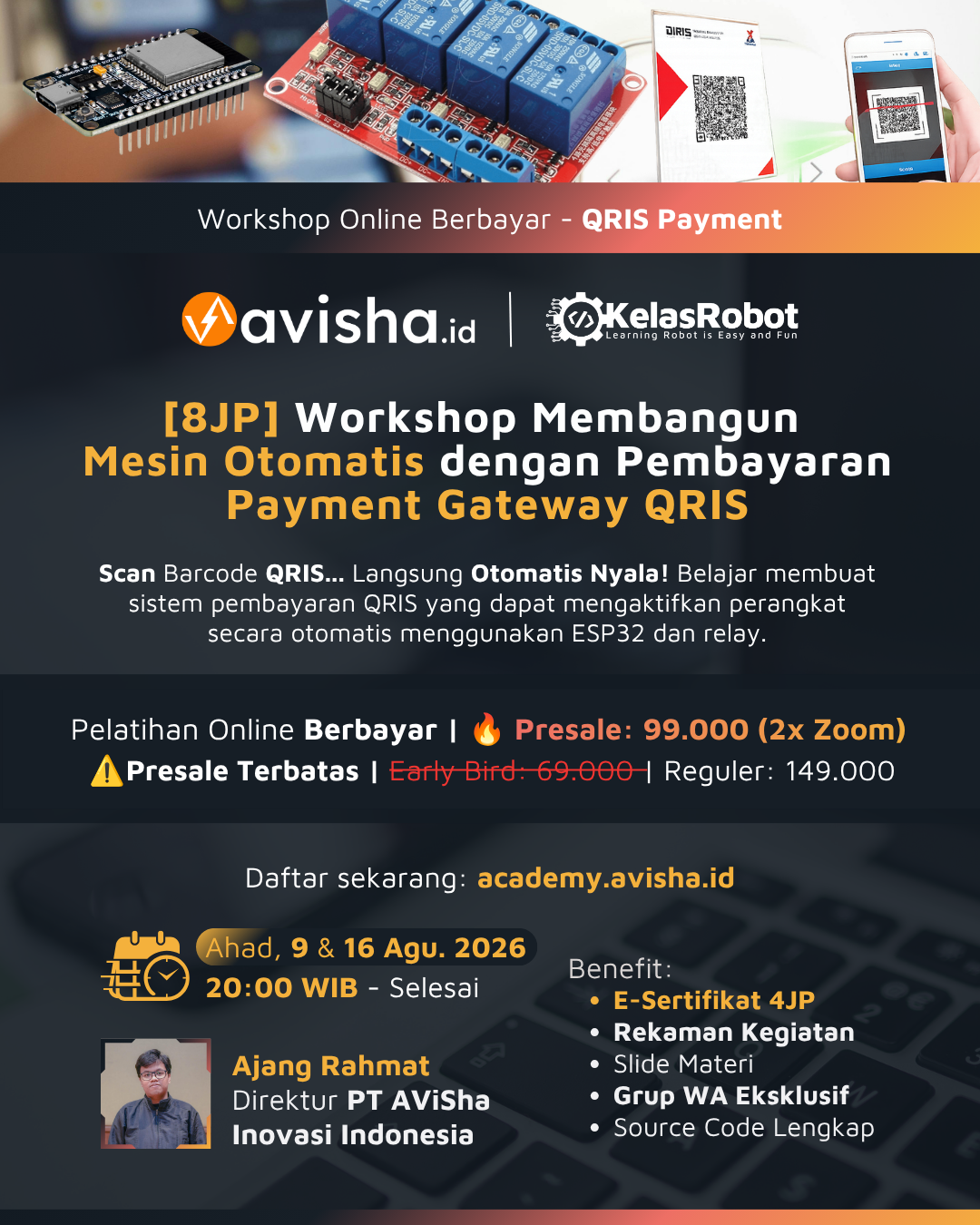 Workshop Membangun  Mesin Otomatis dengan Pembayaran Payment Gateway QRIS